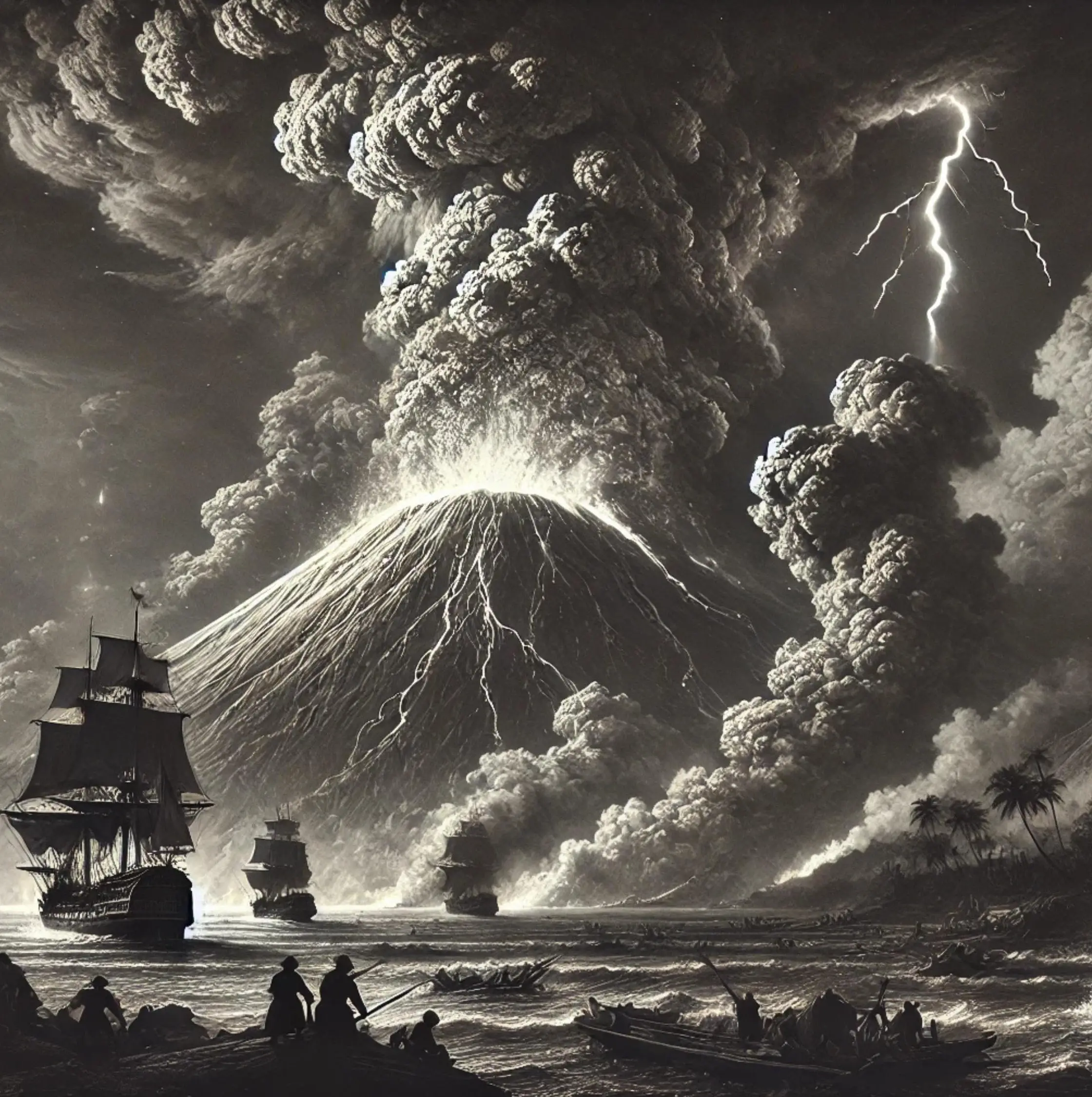 Tragedi Gunung Kraktau yang meletus di tahun 1883