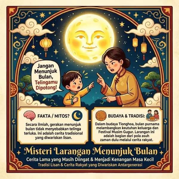 Misteri Larangan Menunjuk Bulan: Cerita Lama yang Masih Diingat hingga Sekarang